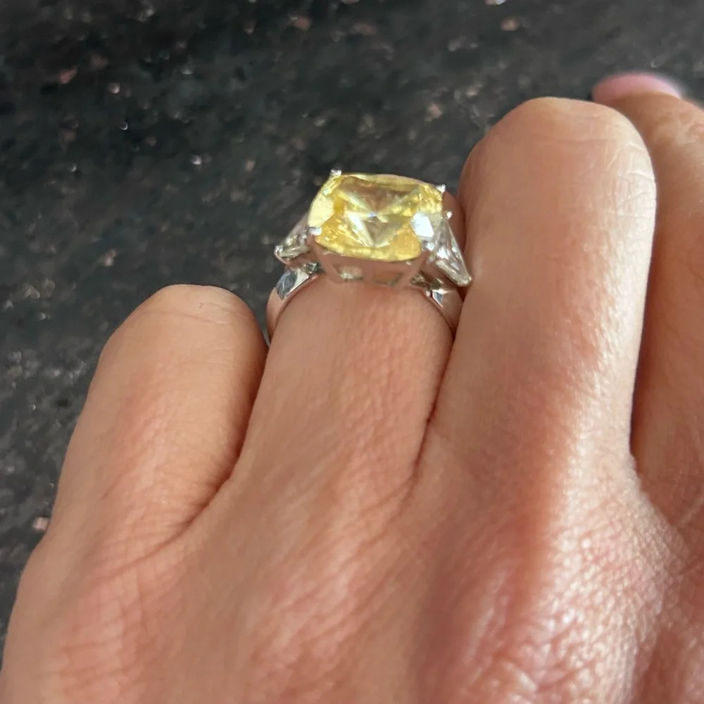 Sterling silver cocktail ring -size 7 new - Picture 6 of 6